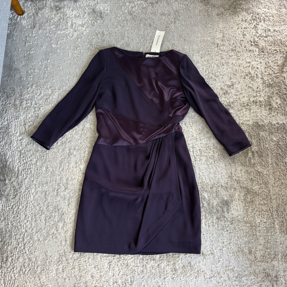 Rickie Freeman Teri Jon Women’s Purple Plum Coctail Dress Size 14